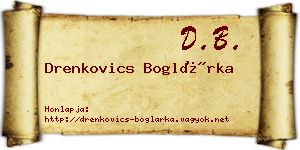 Drenkovics Boglárka névjegykártya