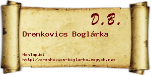 Drenkovics Boglárka névjegykártya