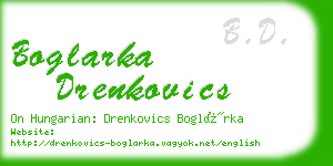 boglarka drenkovics business card